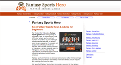 Desktop Screenshot of fantasysportshero.com